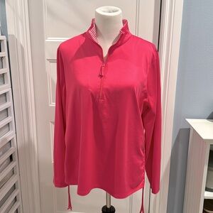 EUC pink Chicos Zenergy 1/4 zip 3